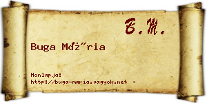 Buga Mária névjegykártya