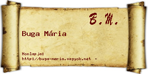 Buga Mária névjegykártya