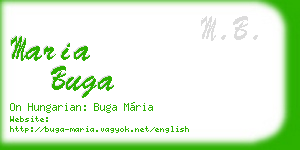 maria buga business card