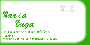 maria buga business card